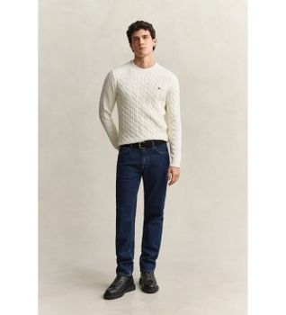 Gant para hombre. 1000021 Jaans Regular Fit lavado azul (42/32), Casual, Algodón, Denim, Clásico