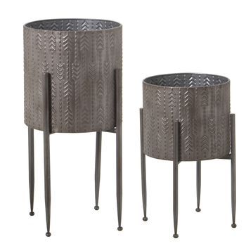 Set 4 Maceteros Plateado