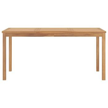 Mesa De Comedor De Jardín | Mesa De Exterior Madera Maciza De Teca 160x80x77 Cm