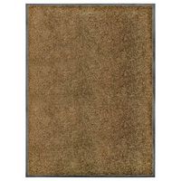 felpudo lavable marron 90x120 cm vidaxl
