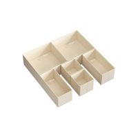 organizador cajones divisores cajas plegables tela no tejida para calcetines beige arena  juego de 6
