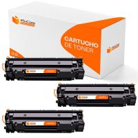 pccom essential hp ce285ace278acb435acb436a toner compatible negro pack 3