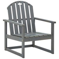 pack 2 uds sillones de jardin  silla de jardin  silla de exterior madera maciza de acacia gris