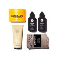 rutina reparadora y nutritiva del cabello - champu rich savior y towel wrap - pack save your hair - cocunat