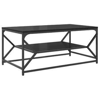 Mesa De Café | Mesa De Centro Roble Negro 90 X 50 X 40 Cm
