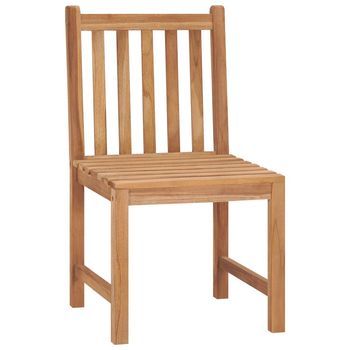 Pack 2 Uds Silla De Jardín | Silla De Exterior | Sillón Madera Maciza De Teca