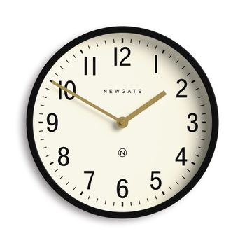 Reloj despertador retro rectangular de metal negro mate
