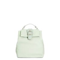mochila con solapa con estampado de monograma en relieve green