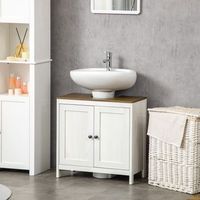 mueble debajo del lavabo de melamina madera kleankin 60x30x60cm-roble