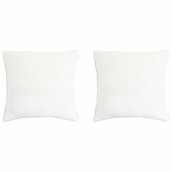 Almohada 2 Uds. 80 X 80 Cm Fibra De Bambú Blanco Vidaxl