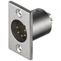 goobay conector chasis microfono xlr 5pin macho gris