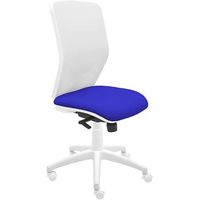silla de oficina ergonomica keempat - malla blanca tapizado azul