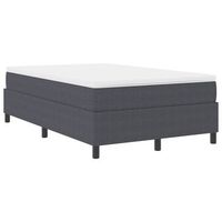 cama tipo box spring gris oscuro y 120 x 190 cm tela de pana vidaxl