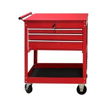 Carro Portaherramientas Metalico 86x44x99 Cm. Con 4 Cajones Y 2 Bandejas