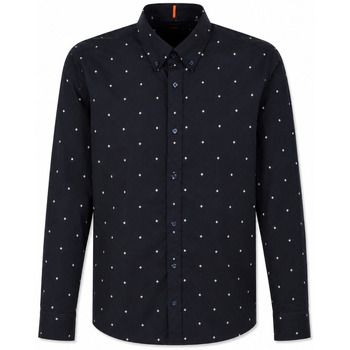 BOSS Camisa manga larga Rickert Pattern Shirt Dark Navy para hombre