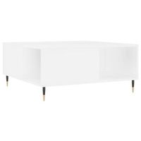 mesa de centro de diseno moderno y contemporaneo 80 x 80 x 365 cm madera de ingenieria blanca y metal dec037970
