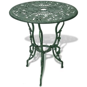 Mesa Y Sillas Bistró De Jardín 3 Uds | Muebles De Jardín Aluminio Fundido Verde