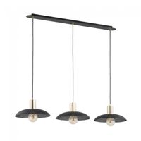 lampara de techo cima negro 3 luces
