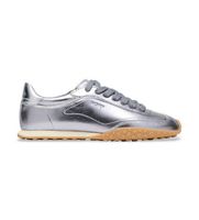hoff para mujer 22561012 zapatillas de piel bridge metallics plateado 41 plata plano cordones casual