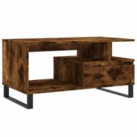 mesa de centromesa auxiliarmesa de cafe madera contrachapada roble ahumado 90x49x45 cm