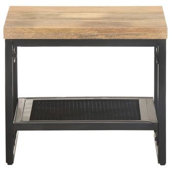 Mesa Auxiliar，mesa De Centro，mesita De Centro De Madera Maciza De Mango 40x40x35 Cm
