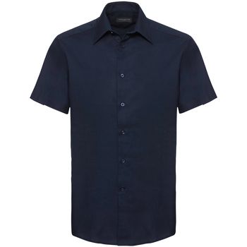 Russell Collection Camisa manga corta Oxford para hombre