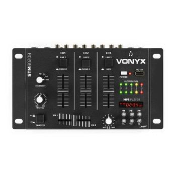 Mezclador DJ Vonyx STM-3020B 6 canales Negro USB Reproductor MP3