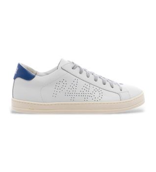 P448 para hombre. COJOHN Zapatillas John blanco (42), Piel, Plano, Cordones, Casual