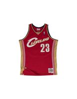 camiseta mitchell  ness lebron james cleveland cavaliers rojo hombre
