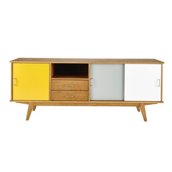 Aparador de pino y MDF multicolor de 180 cm
