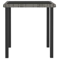 mesa de comedor para jardin  mesa de exterior ratan sintetico gris 70x70x73 cm
