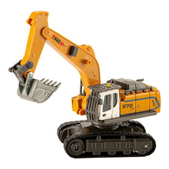 HJ 555-104 555-102 RTR 1/64 2.4G Mini Coche RC Excavadora de Aleación Soporte de Aplicación Control Remoto Luz LED Sonid