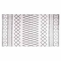 alfombra lavable negro y blanco 190x300 cm vidaxl