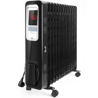 aigostar oil monster 33jhh r radiador de aceite portatil de 13 elementos pantalla de control led mando a distancia 2500 watios de potencia diseno exclusivo