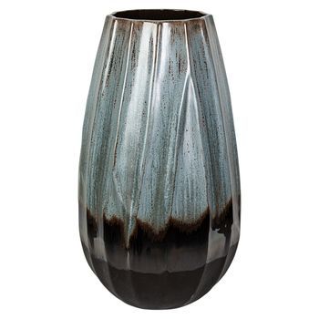 Florero Ondulado Ceramica Bitono