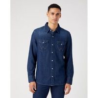 wrangler camisa manga larga 112341088 27mw-blue dark stone para hombre