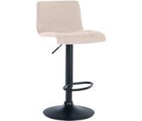 taburete de bar branford tela crema 36x39x84 cm