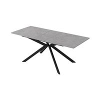 mesa de comedor extensible rectangular 150-180max cm de mdfgris