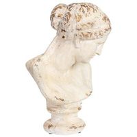 figura decoracion busto de magnesio blanco 43x34x66h cm