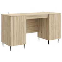 escritorio roble sonoma 1425 x 50 x 75 cm madera de ingenieria vidaxl