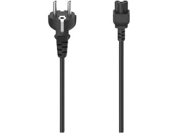 Cable alimentación europeo - Hama 3-pin Trébol, Material flexible, 2.5 m, Negro