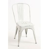 pack 6 sillas torix vintage de acero reforzado 863648 cm - blanco vintage