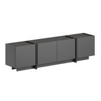 soporte de tv de madera lowen - 180 x 35 x 46 cm - antracita  negro