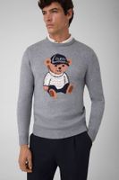 jersey de cuello redondo con oso