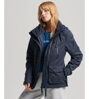 superdry para mujer w5011154a chaqueta cortavientos sd-wind de microfibra ultimate marino s casual poliester