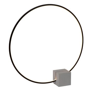 Lámpara de mesa de aluminio con 1 led integrado, negro