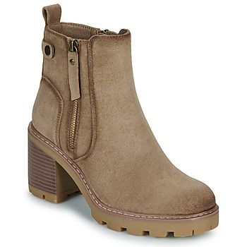 Refresh Botines 173031-BEIGE para mujer