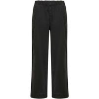 deha pantalones lyocell denim pleated para mujer