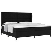 cama tapizada 203x203x128 cm  - negro
