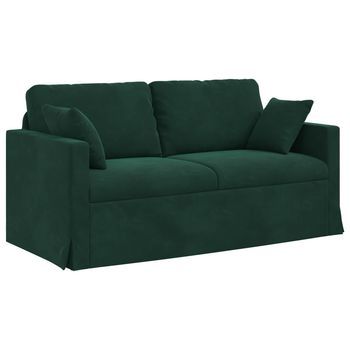 Sofá Verde Oscuro 158 X 78 X 80 Cm Terciopelo Vidaxl